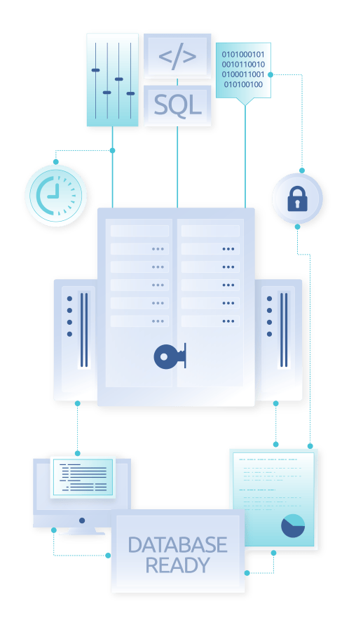 Data engineering services vertical illustration