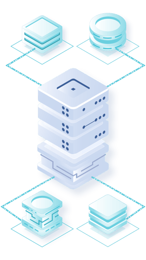 Data architecture services vertical illustration