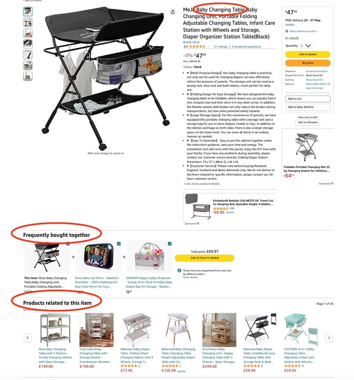 changing table amazon search